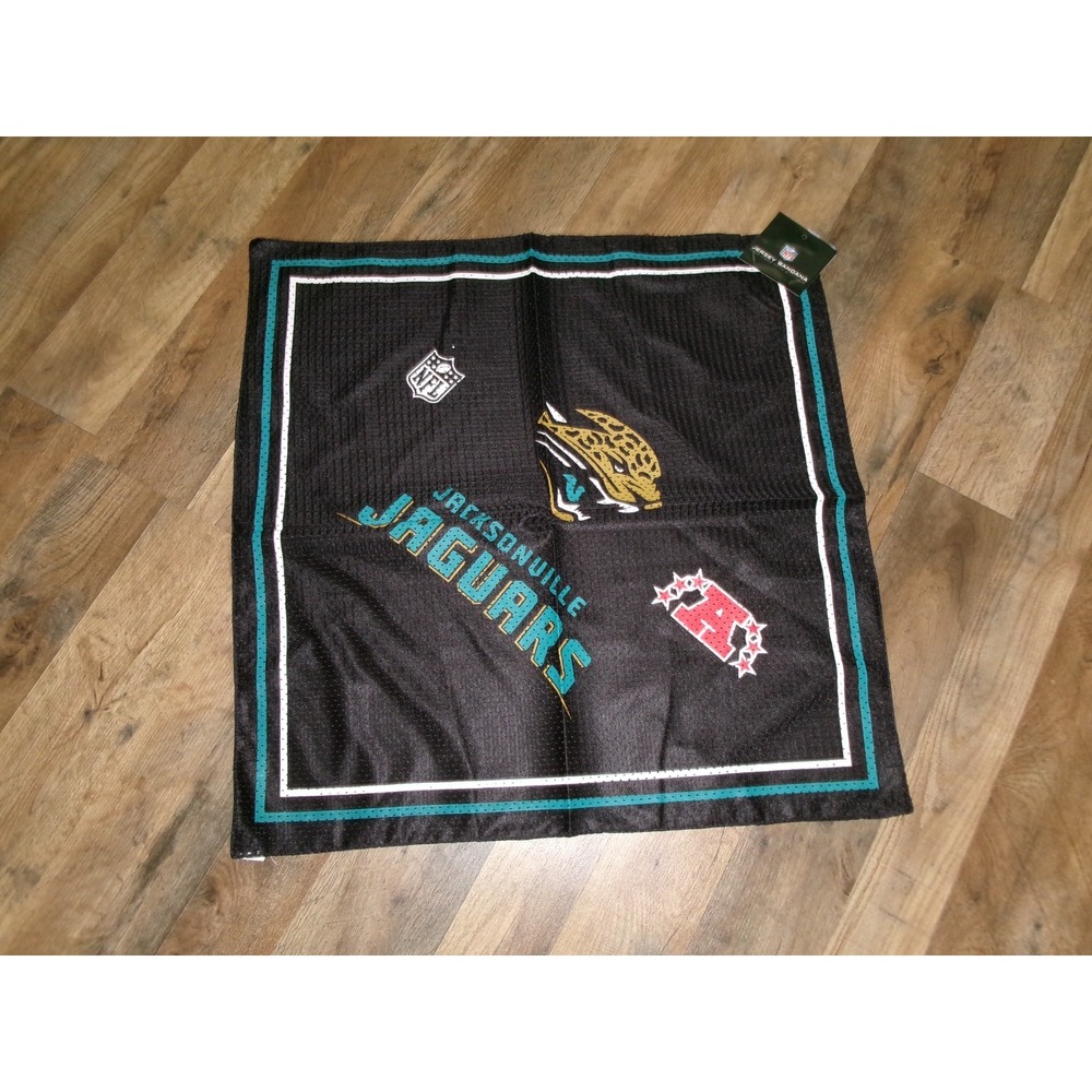 JACKSONVILLE JAGUARS  JERSEY  BANDANA DOO RAG 22X22   HAT  VINTAGE DEADSTOCK U5